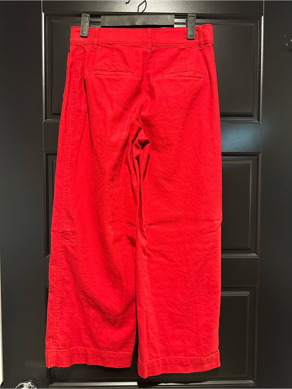 LOFT Palmer Wide Leg Crop Red pants, size 0 - Picture 5 of 9